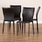 Baxton Studio Heidi Dark Brown Faux Leather Upholstered 4-Piece Dining Chair Set 171-10791 - alternate 6